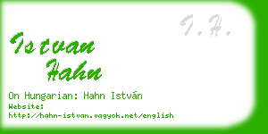 istvan hahn business card