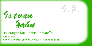 istvan hahn business card